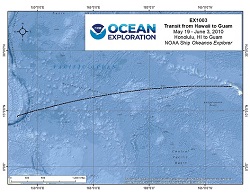 Okeanos Explorer (EX1003): Transit from Hawaii to Guam Overview Map