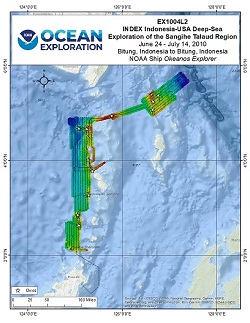Okeanos Explorer (EX1004L2):  INDEX - Indonesia-USA Deep-Sea Exploration of the Sangihe Talaud Region Overview Map
