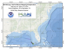 Okeanos Explorer (EX1402L1): Gulf of Mexico Exploration and Mapping Overview Map