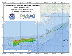 Okeanos Explorer (EX1402L2): Gulf of Mexico Exploration and Mapping Overview Map