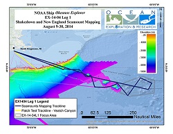 Okeanos Explorer (EX1404L1): Shakedown and Mapping, NE Seamounts Overview Map