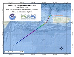 Okeanos Explorer (EX1503L1): Tropical Exploration 2015 (Mapping) Overview Map