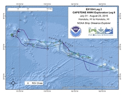 Okeanos Explorer (EX1504L2): Campaign to Address Pacific monument Science, Technology, and Ocean NEeds (CAPSTONE) NWHI Exploration Leg II  (ROV/Mapping) Overview Map