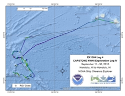 Okeanos Explorer (EX1504L4): Campaign to Address Pacific monument Science, Technology, and Ocean NEeds (CAPSTONE) Leg IV (ROV/Mapping) Overview Map