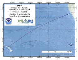 Okeanos Explorer (EX1505): October 2015 Transit: Honolulu, HI to Alameda, CA (Mapping) Overview Map