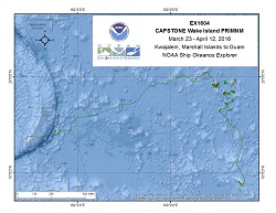 Okeanos Explorer (EX1604): CAPSTONE Wake Island PRIMNM (Preliminary Mapping) Overview Map