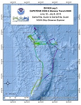 Okeanos Explorer (EX1605L3): CAPSTONE CNMI & Mariana Trench MNM (ROV & Mapping) Overview Map