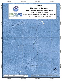 Okeanos Explorer (EX1705): CAPSTONE American Samoa, Kingman/Palmyra, Jarvis (ROV & Mapping) Overview Map