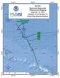 Okeanos Explorer (EX1707): Musicians Seamounts (Telepresence Mapping) Overview Map