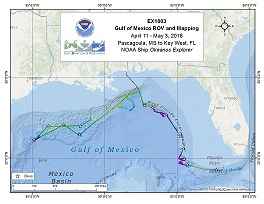 Okeanos Explorer (EX1803): Gulf of Mexico (ROV and Mapping) Overview Map