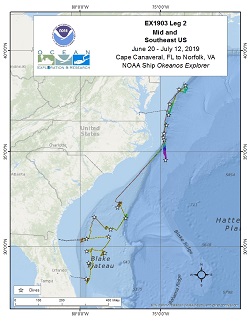 Mid and Southeast US (ROV & Mapping) Overview Map