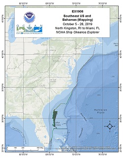 Southeast US and Bahamas, Leg 1 Mapping Overview Map