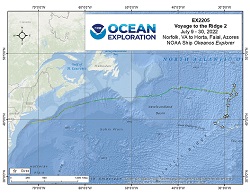 Voyage to the Ridge 2 (ROV and Mapping) Overview Map
