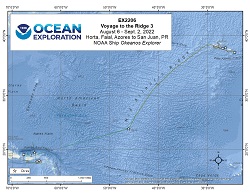 Voyage to the Ridge 3 (ROV and Mapping) Overview Map